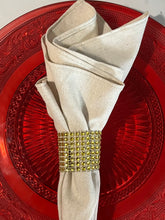 Cargar imagen en el visor de la galería, Set de 6 Servilletas de Lino Crema 40x40