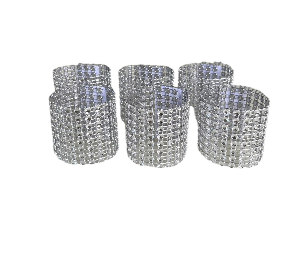 Juego de 6 Servilleteros Plateados